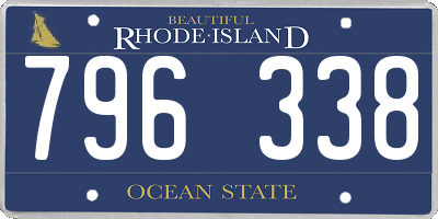 RI license plate 796338