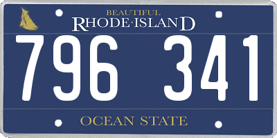 RI license plate 796341