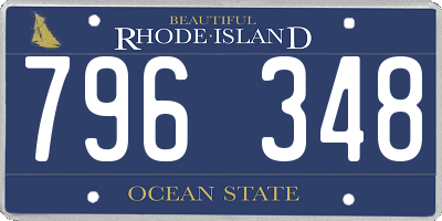 RI license plate 796348
