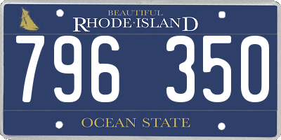 RI license plate 796350
