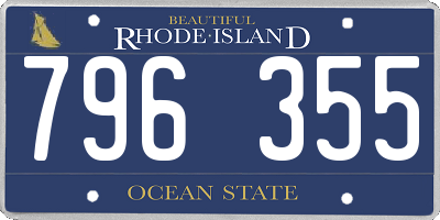 RI license plate 796355