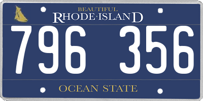 RI license plate 796356