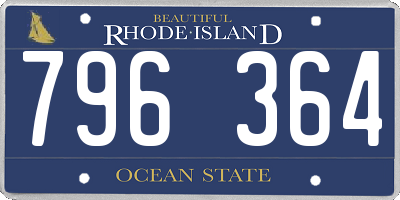 RI license plate 796364
