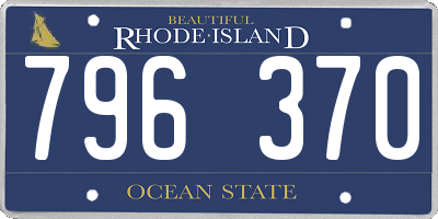 RI license plate 796370