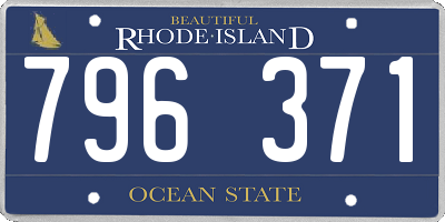 RI license plate 796371