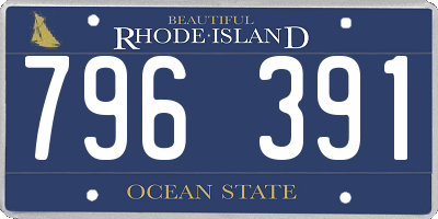 RI license plate 796391