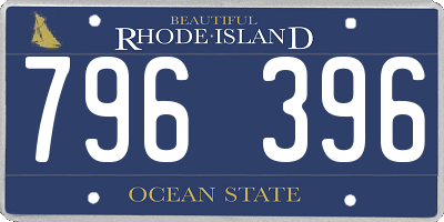 RI license plate 796396