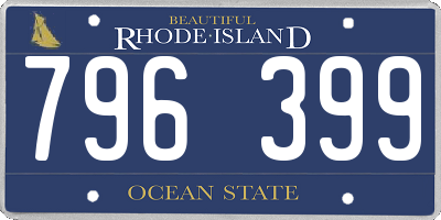 RI license plate 796399