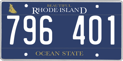 RI license plate 796401