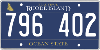 RI license plate 796402