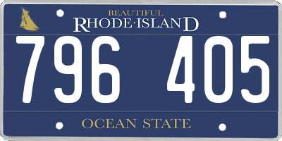 RI license plate 796405