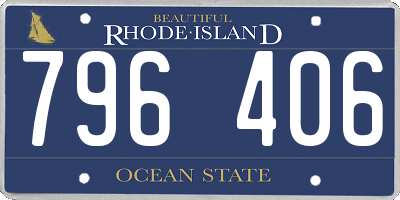 RI license plate 796406