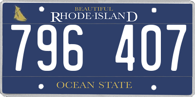 RI license plate 796407