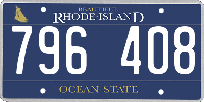 RI license plate 796408