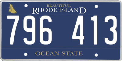 RI license plate 796413
