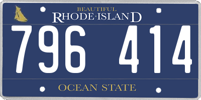 RI license plate 796414