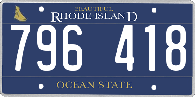 RI license plate 796418