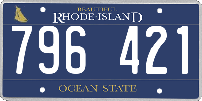 RI license plate 796421
