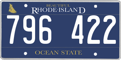 RI license plate 796422
