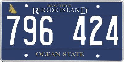 RI license plate 796424