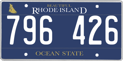 RI license plate 796426