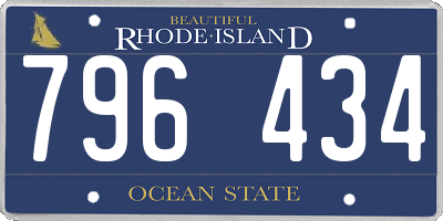 RI license plate 796434