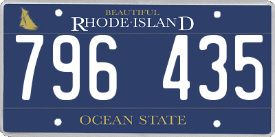 RI license plate 796435