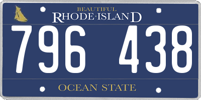 RI license plate 796438