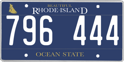 RI license plate 796444