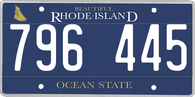 RI license plate 796445