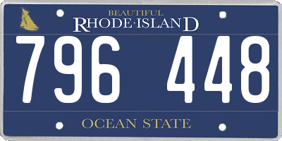 RI license plate 796448