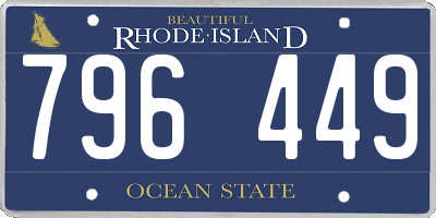 RI license plate 796449