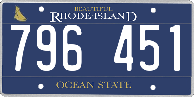 RI license plate 796451