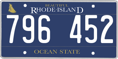 RI license plate 796452