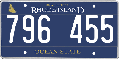 RI license plate 796455