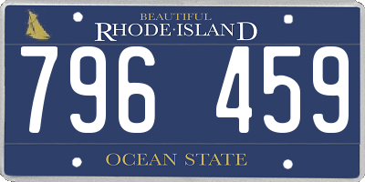 RI license plate 796459