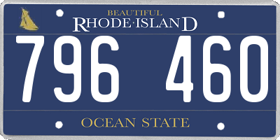 RI license plate 796460