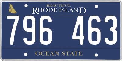 RI license plate 796463