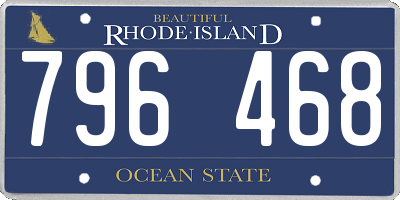 RI license plate 796468
