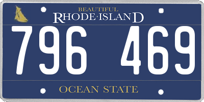 RI license plate 796469