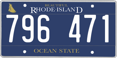 RI license plate 796471