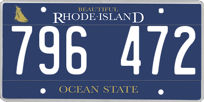 RI license plate 796472