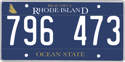 RI license plate 796473