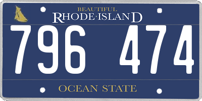 RI license plate 796474