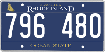 RI license plate 796480