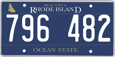 RI license plate 796482