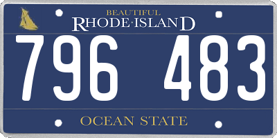 RI license plate 796483