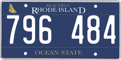 RI license plate 796484