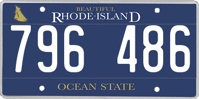 RI license plate 796486