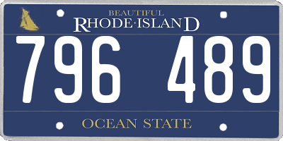 RI license plate 796489